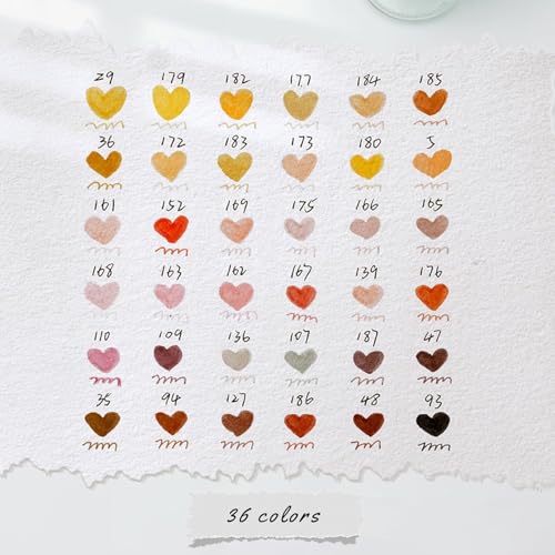 Ohuhu Skin Tone Markers 36 Colors: Dual Tip Brush and Fineliner Markers for Adult Coloring - Water Based Art - Perfect f