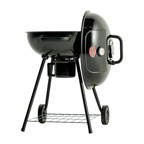  Char-Griller CG30040725 22-inch Kettle Charcoal Grill and Smoker for Outdoor Cooking - Heavy Duty Construction, Durable