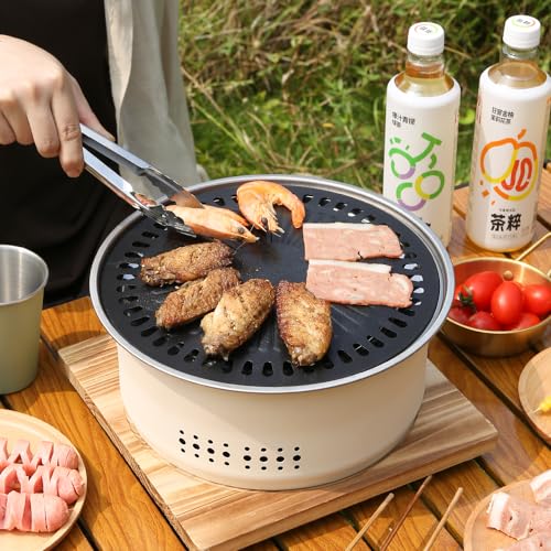  SANQIAHOME Stainless Steel Portable Charcoal Grill for Home and Outdoor Parties
| SANQIAHOME Non-Stick 10.5 Inch Round 