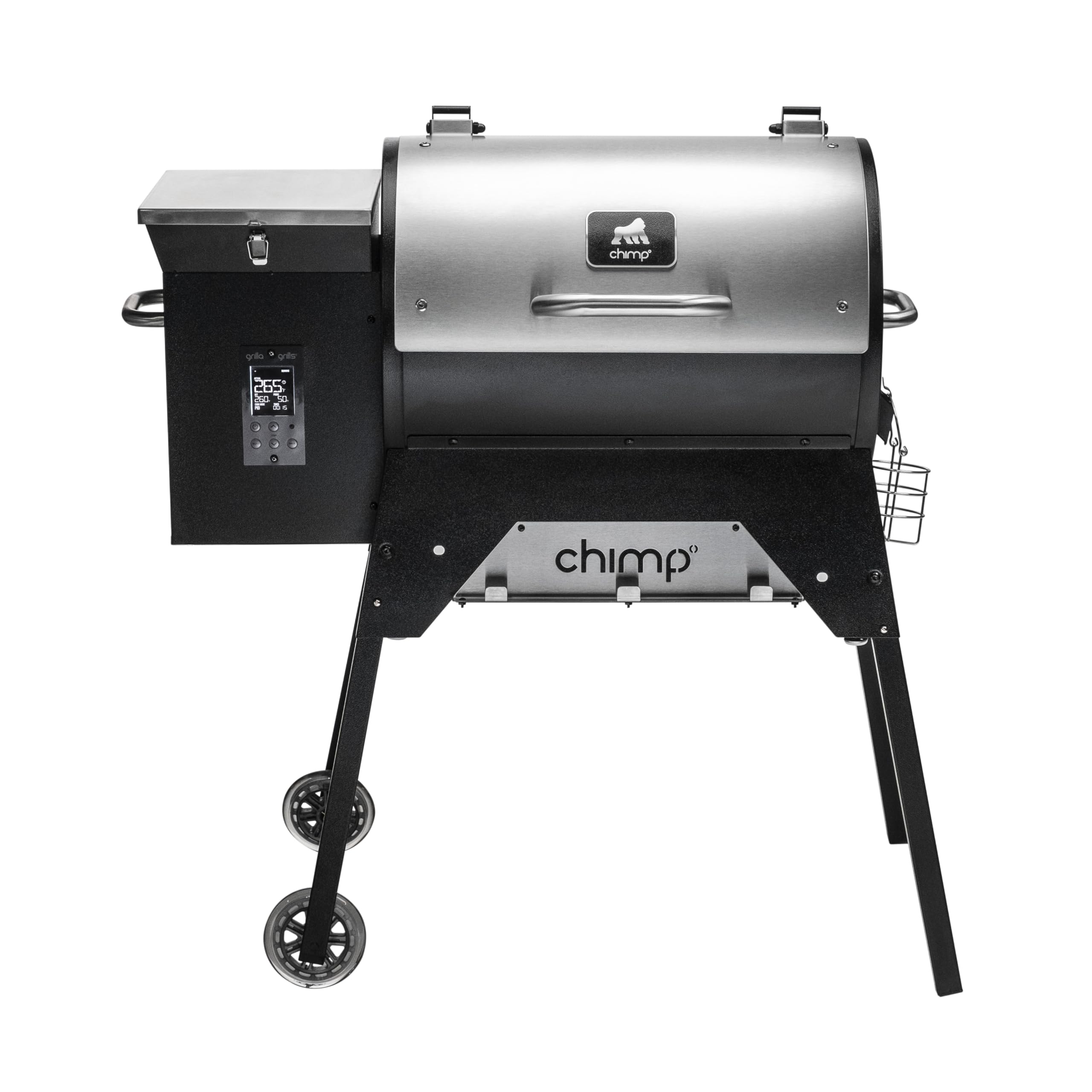  GRILLA Chimp Pellet Grill - Wifi Connectivity & Portable Design for Outdoor Grilling, Tailgating & BBQ
| GRILLA Chimp P