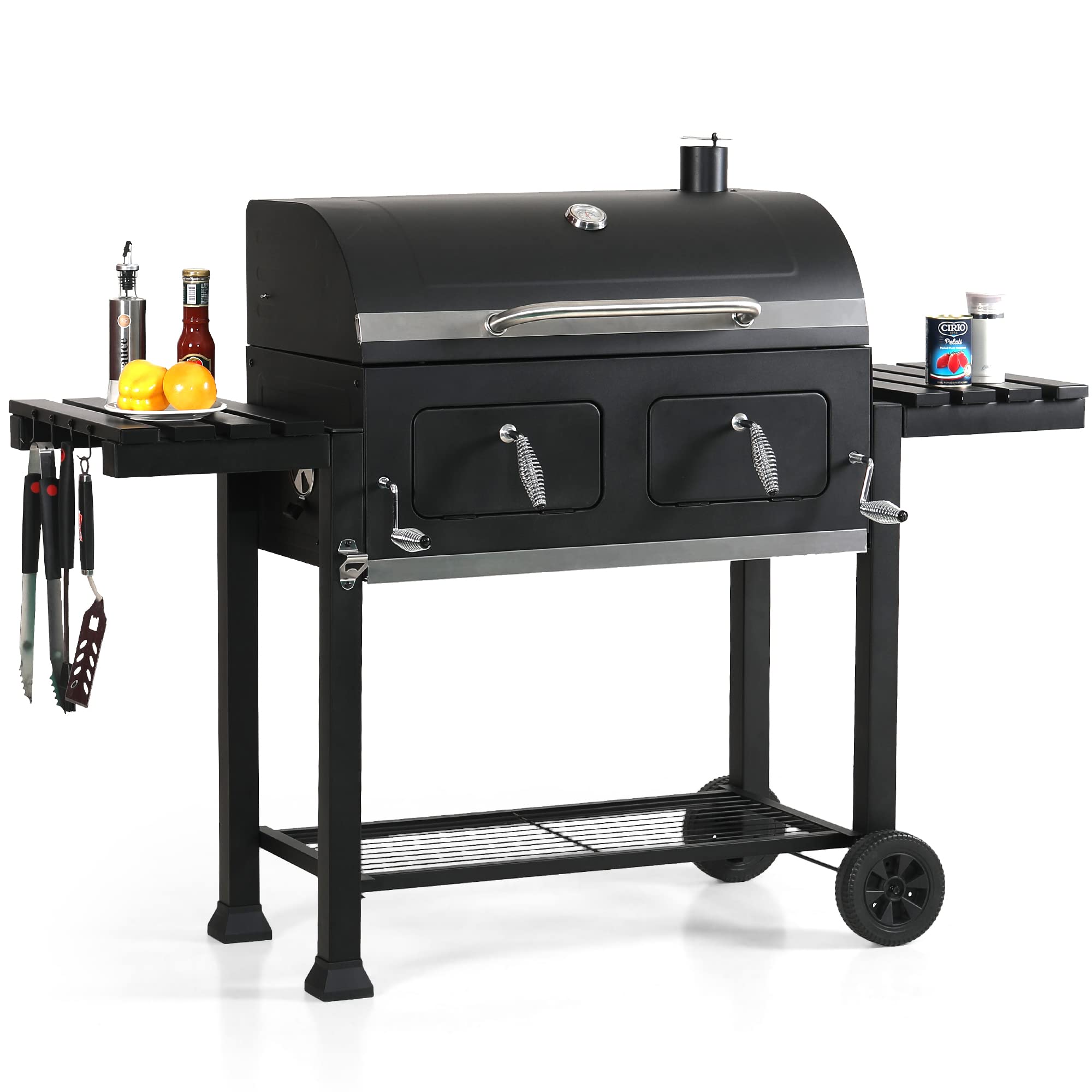  Captiva Designs Extra Large Charcoal BBQ Grill for Outdoor Cooking
| Captiva Designs Oversize Charcoal Grill with Side 