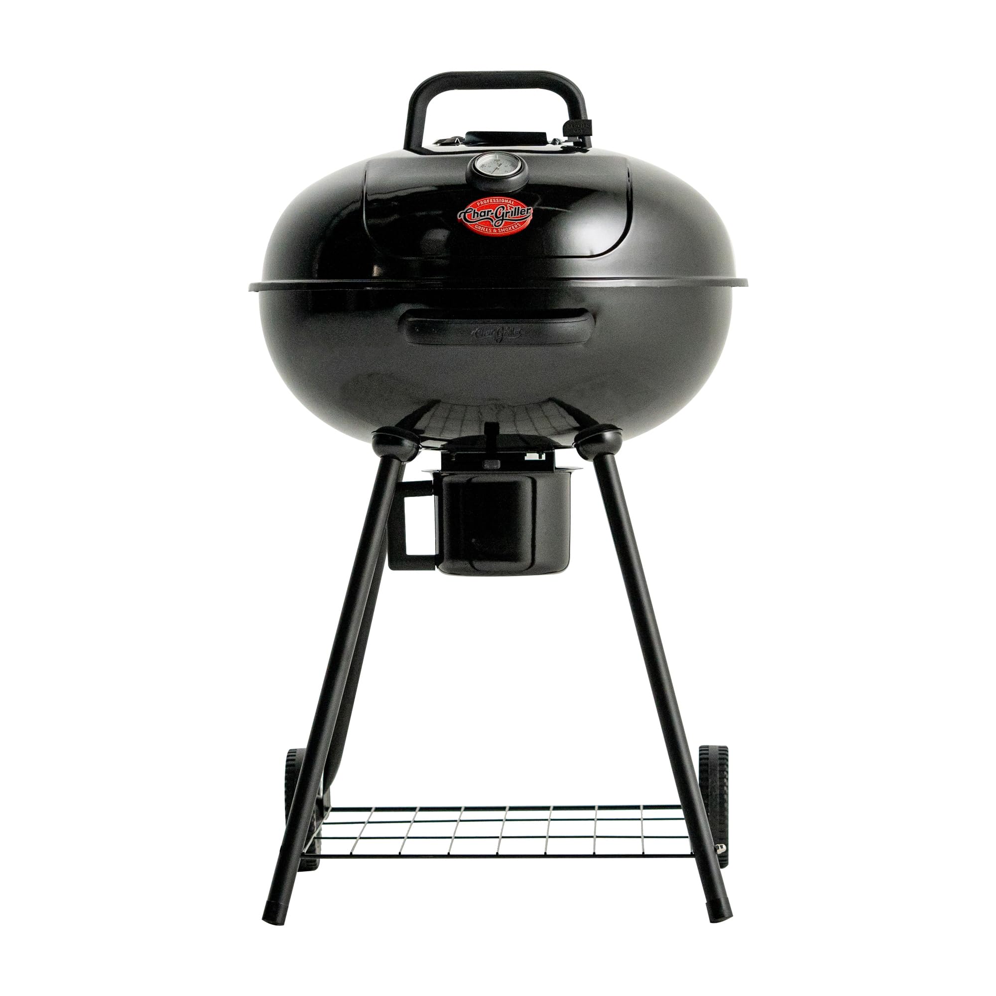  Char-Griller CG30040725 22-inch Kettle Charcoal Grill and Smoker for Outdoor Cooking - Heavy Duty Construction, Durable
